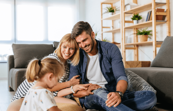 Happy family after orthodontics in Crestview Hills KY